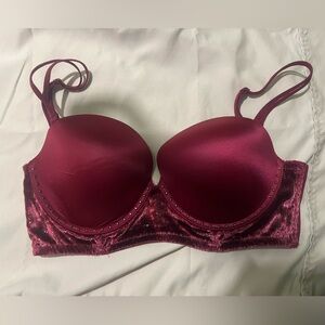 Victorias Secret Very Sexy Multiway Red Velvet Rhinestone Bra